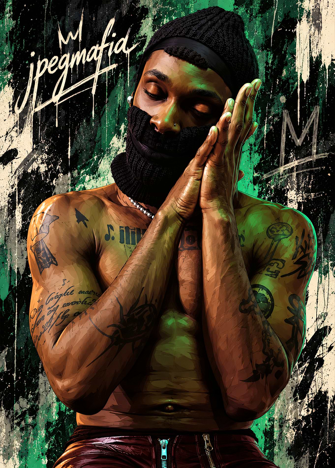JPEGMAFIA Artistic Portrait Poster