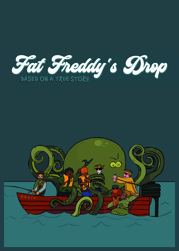 Fat Freddy's Drop Octopus Boat Poster