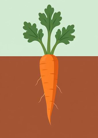 Minimalist Carrot Illustration