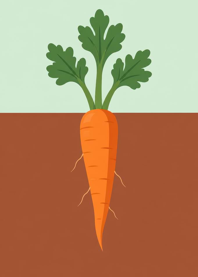 Minimalist Carrot Illustration