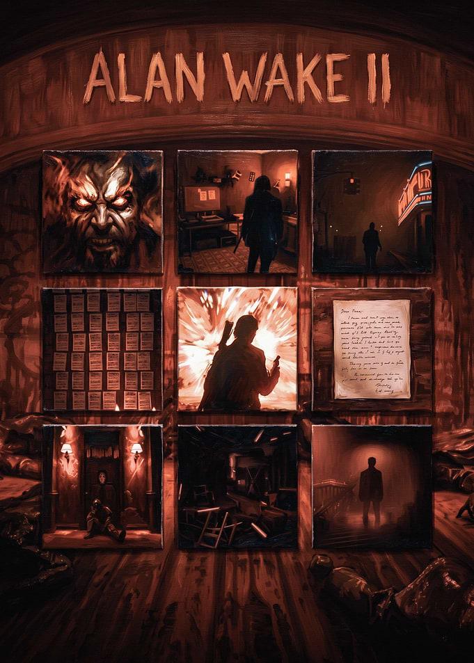 Alan Wake 2 Collage Poster
