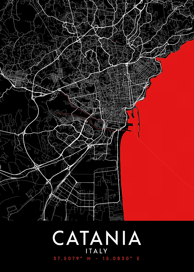 Catania Dark Map