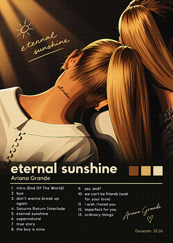 Ariana Grande Eternal Sunshine Album Poster