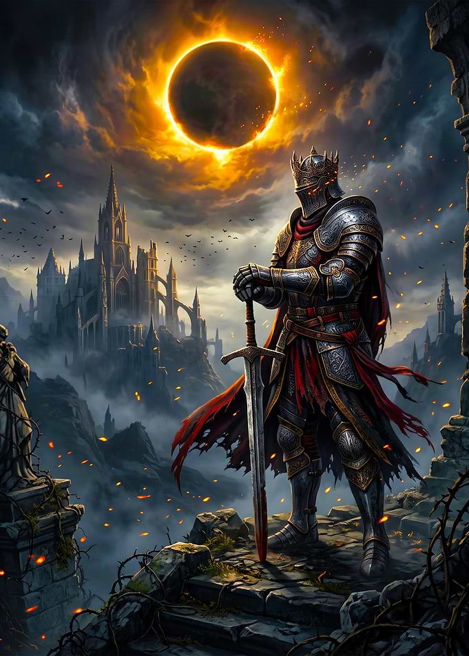 Dark Knight Under Solar Eclipse