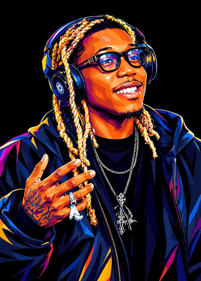 Vibrant Digital Portrait of a Destroy Lonely