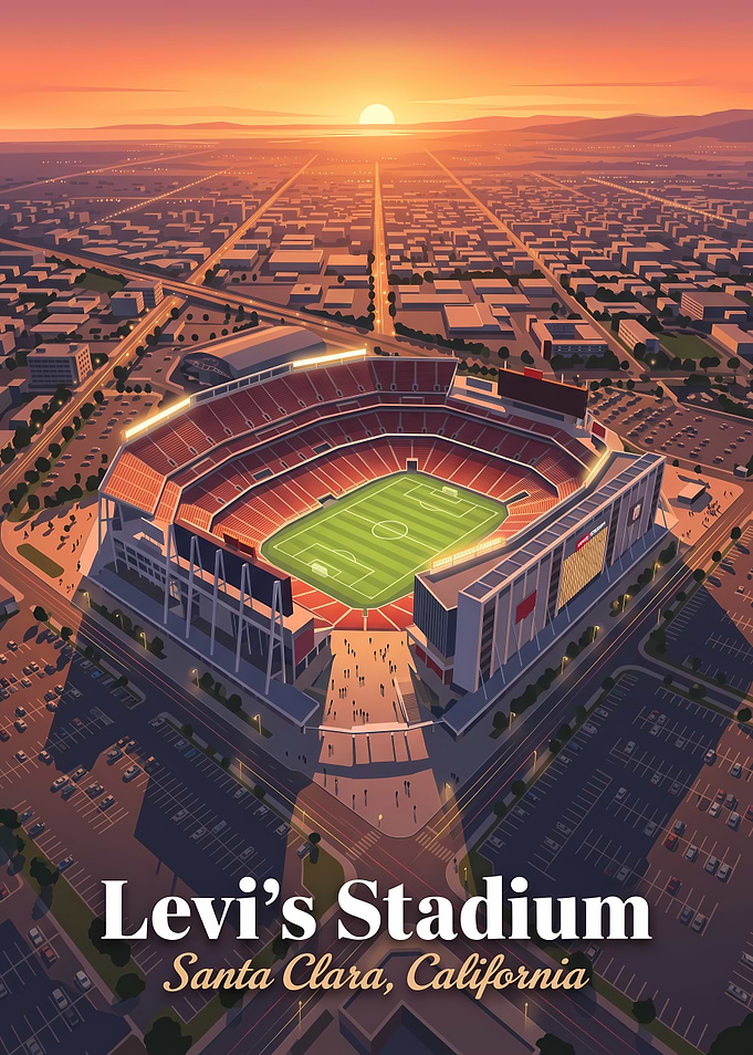 Levi's Stadium Santa Clara Sunset Poster