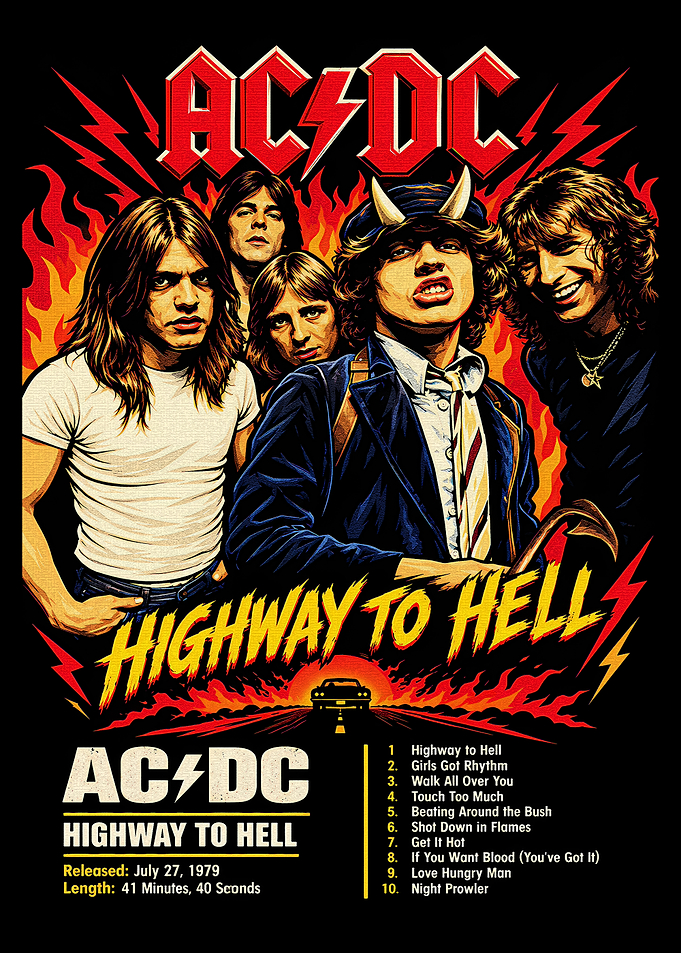 AC/DC Highway to Hell Album Poster