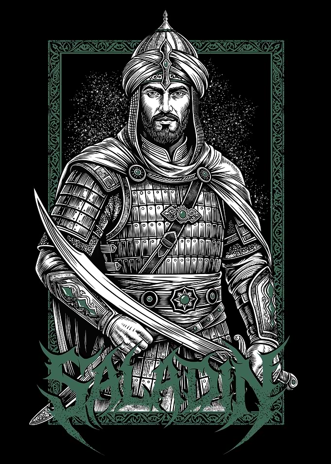 Saladin Warrior Historical Illustration