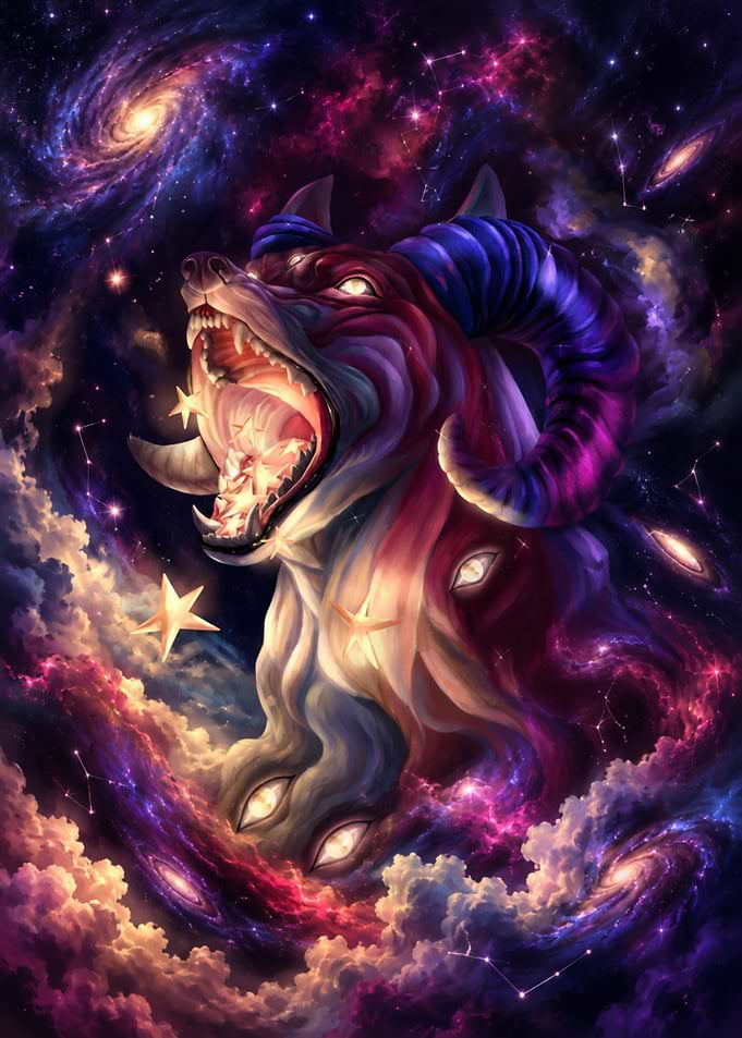 Cosmic Ram Wolf Hybrid Creature