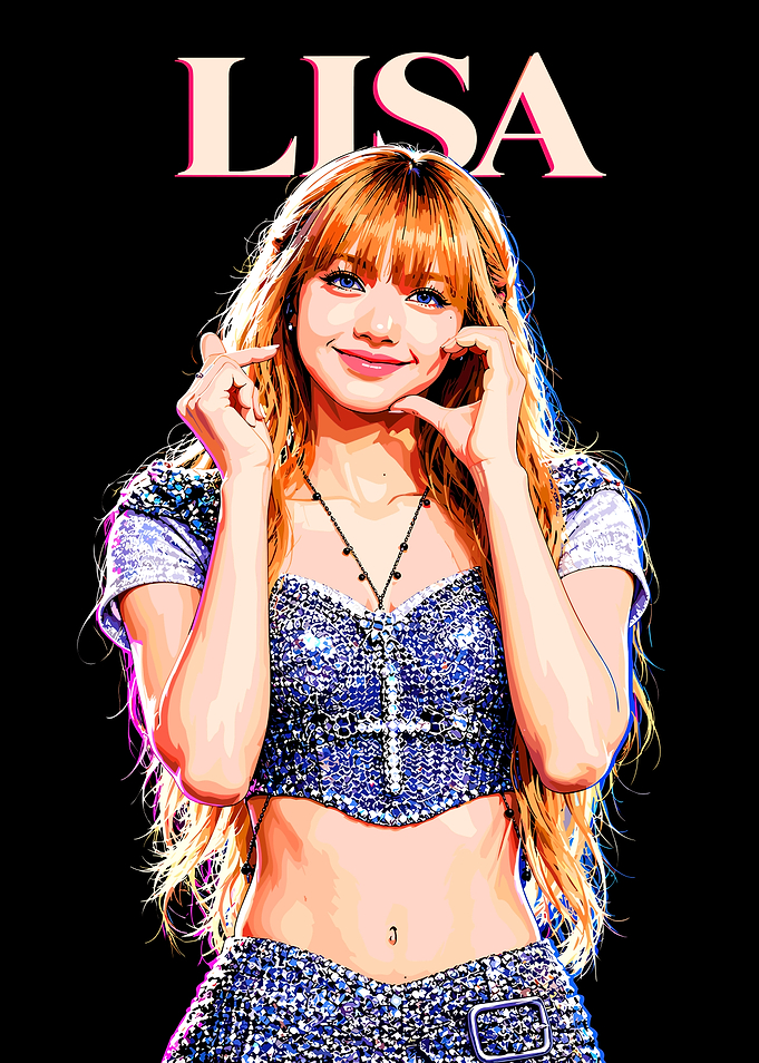 Lisa Blackpink Pop Art Portrait