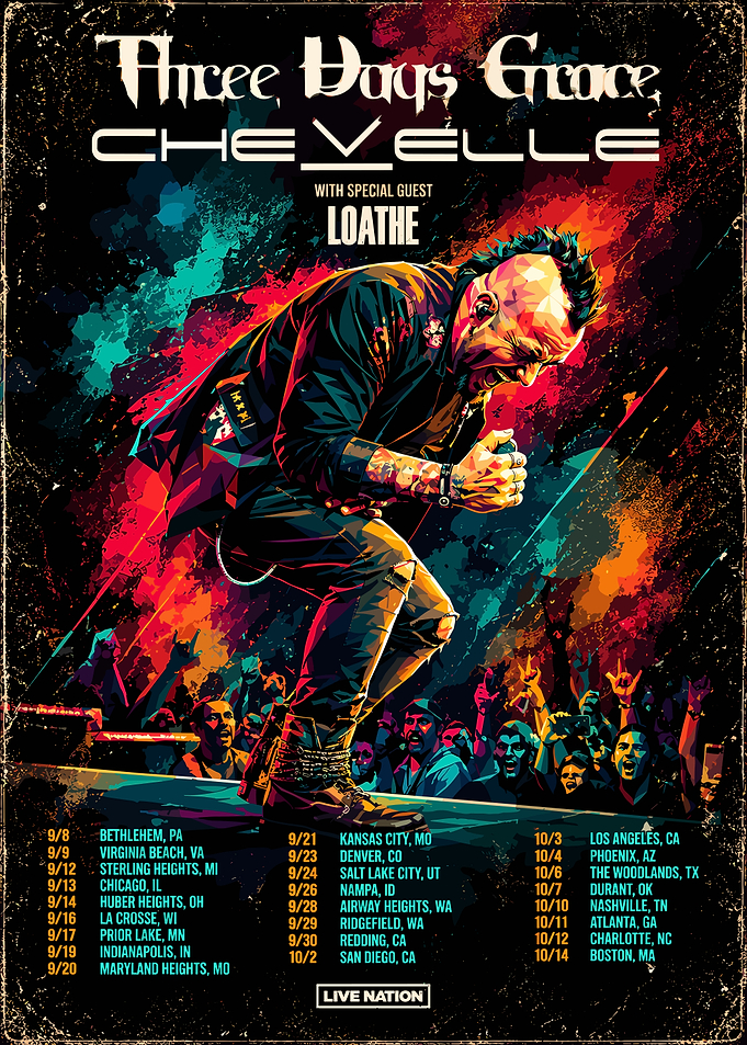 Three Days Grace Chevelle Tour Poster