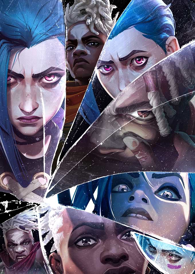 Arcane - Jinx and Ekko, Cracked Glass