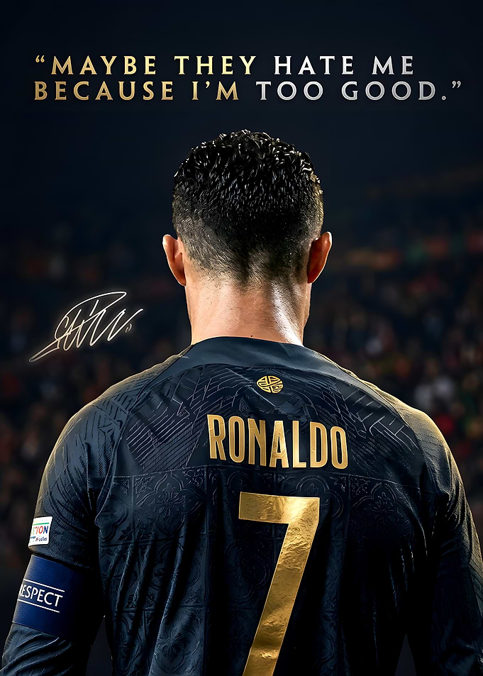 Cristiano Ronaldo Inspirational Quote Poster