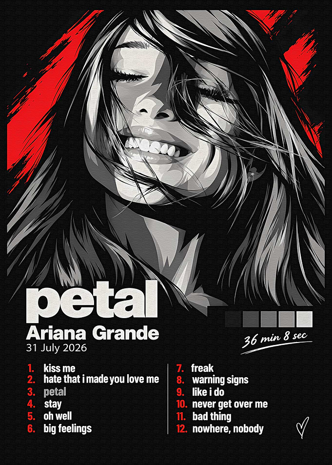Ariana Grande Petal Album Cover Art