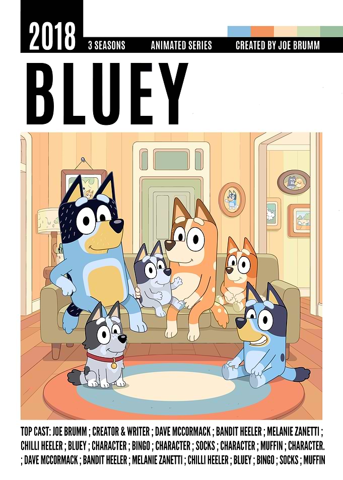 Bluey Animated Series Poster