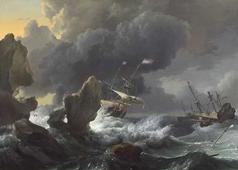 Ludolf Backhuysen, Ships in Distress off a Rocky Coast