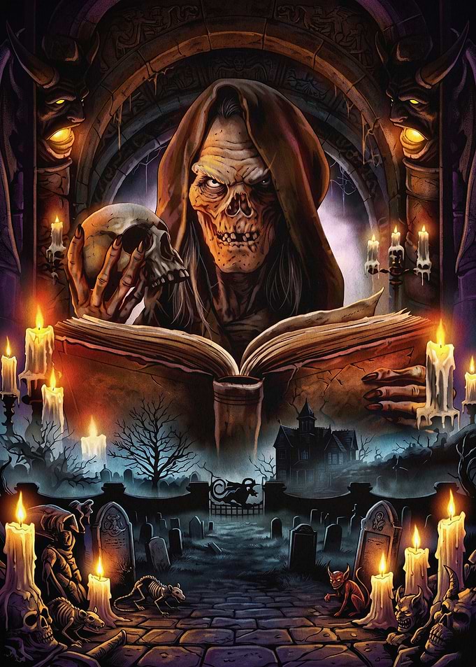 Grim Reaper Book Dark Fantasy Art