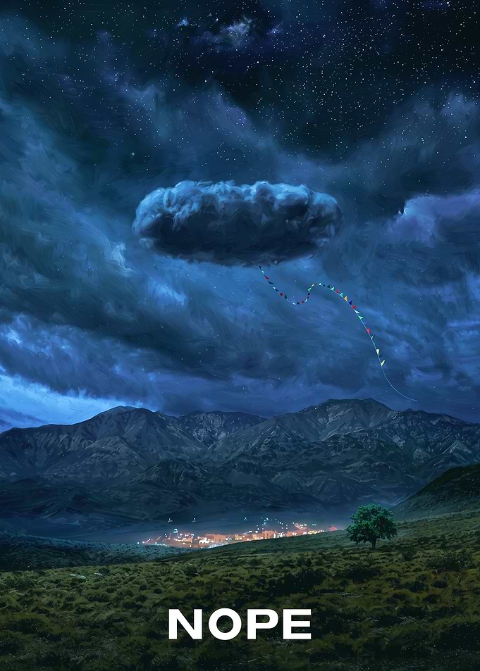 Nope Movie Poster Cloud