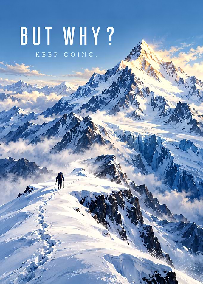Inspirational Mountain Climber Poster