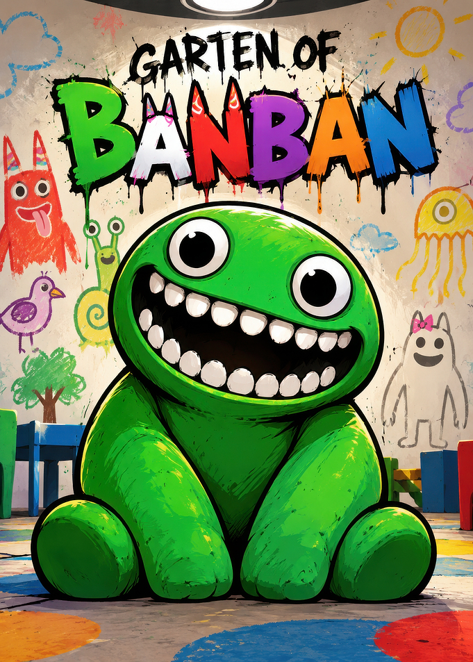 Garten of Banban Green Monster Poster