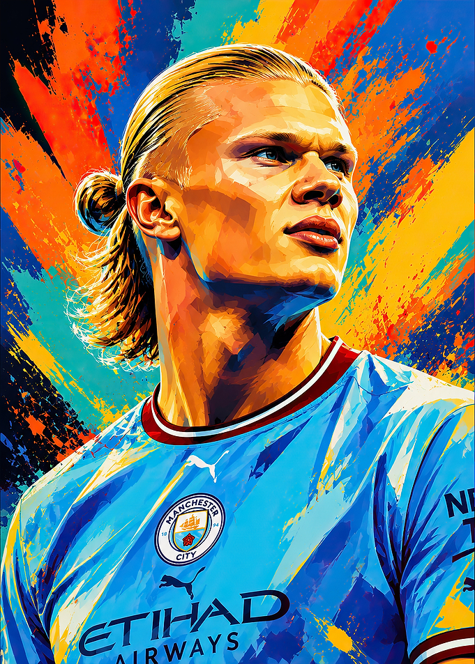 Erling Haaland Manchester City Pop Art