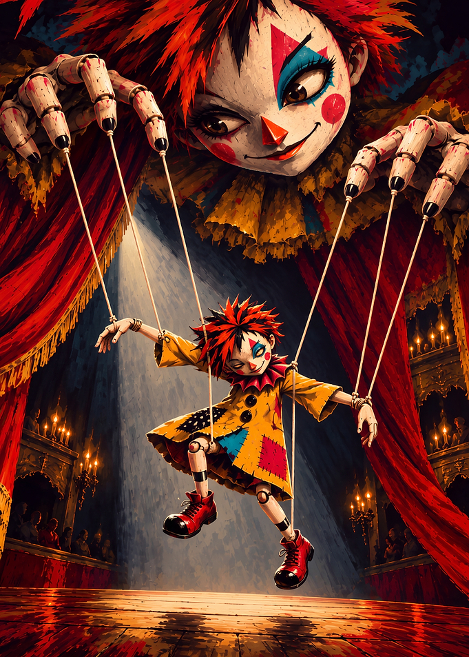 Giant Puppet Master Clown