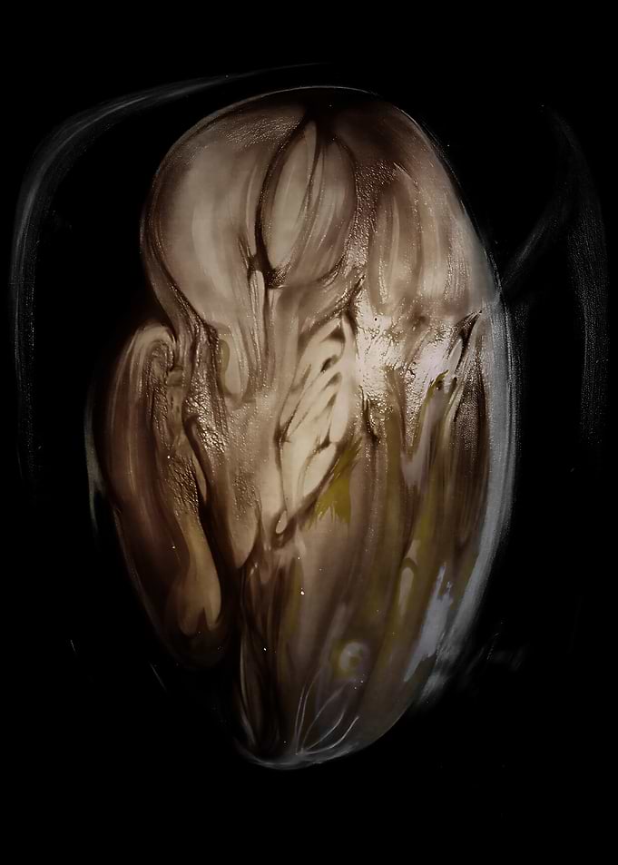 Abstract Organic Form in Darkness