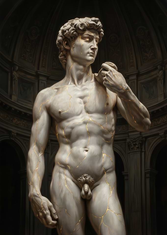 Kintsugi David Statue