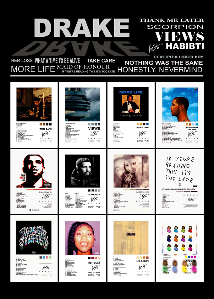 Drake Discography Album Poster