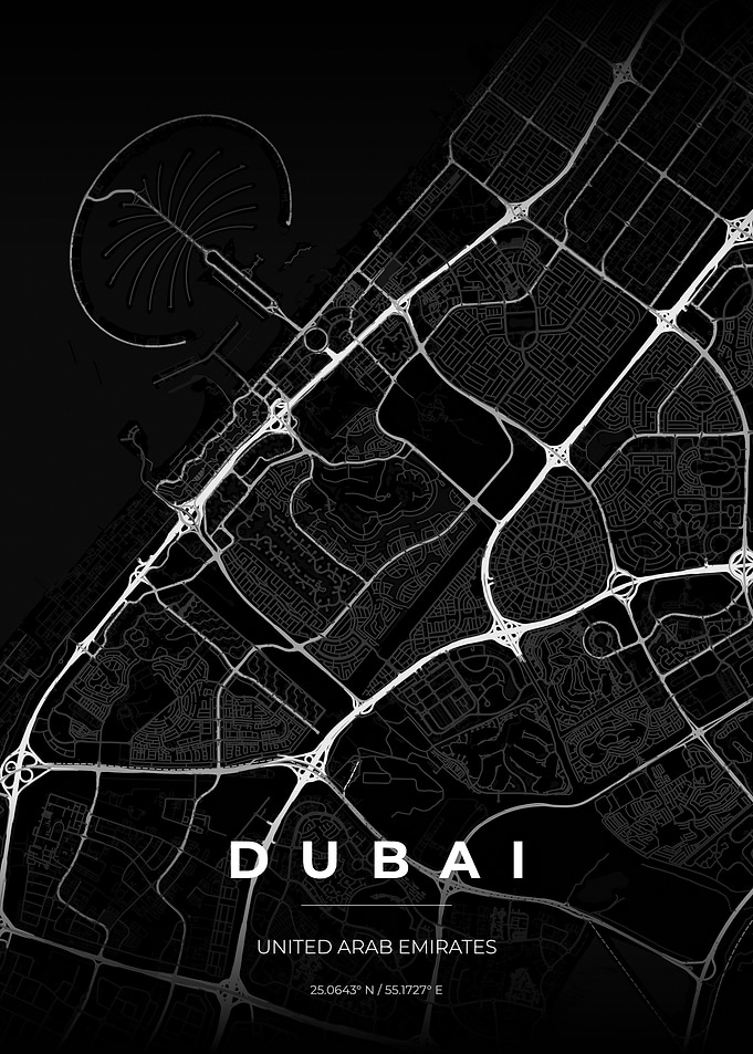 Dubai City Map Poster
