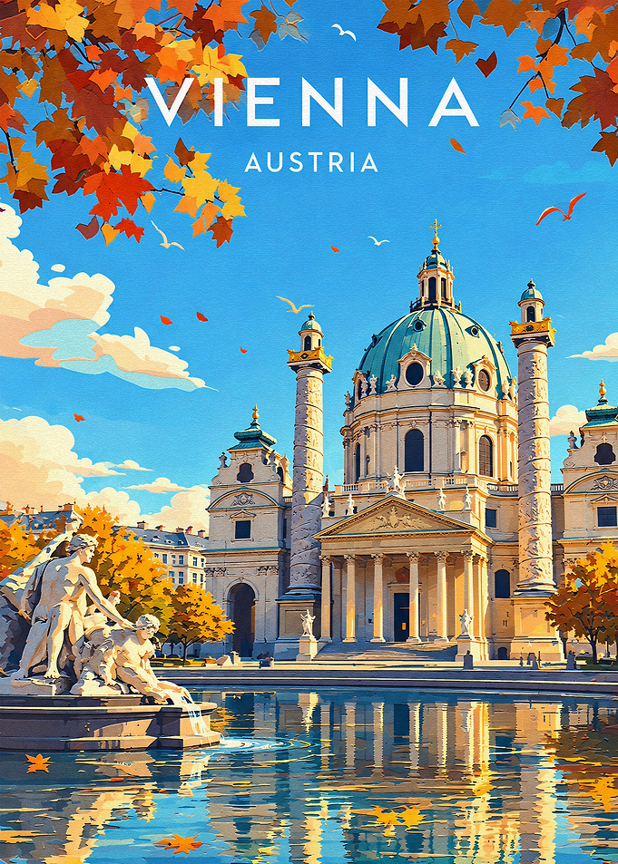 Vienna Austria Travel Poster