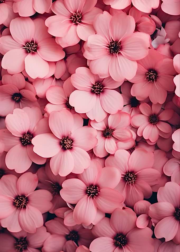 Vibrant Pink Cosmos Flower Pattern