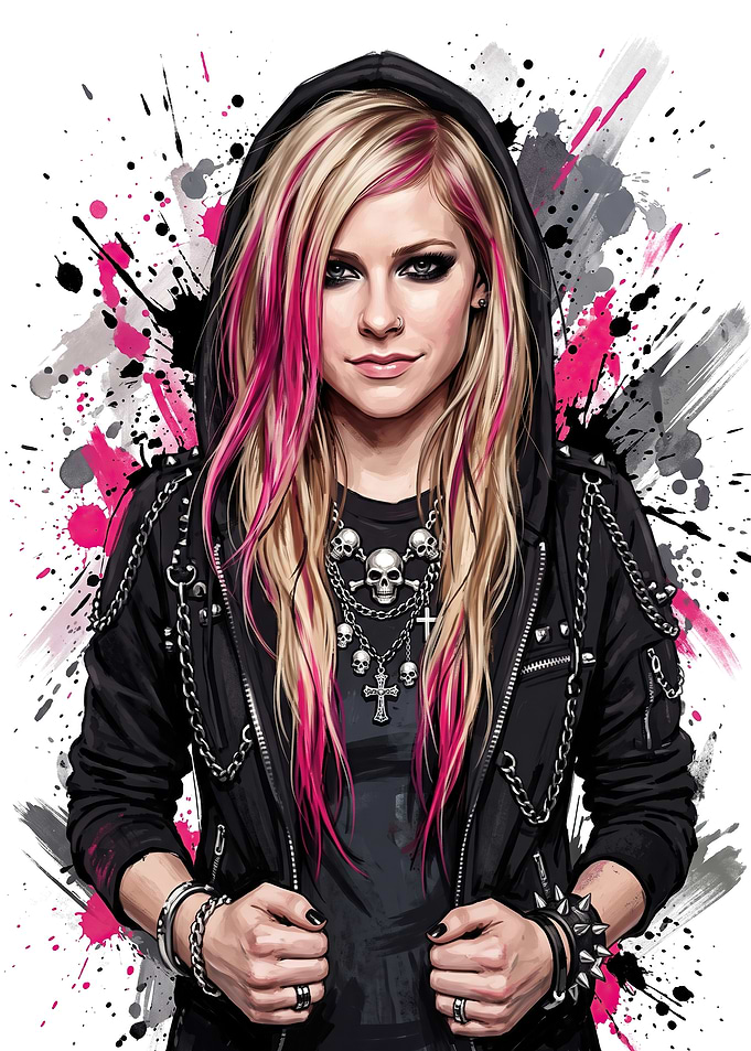 Avril Lavigne Punk Rock Portrait