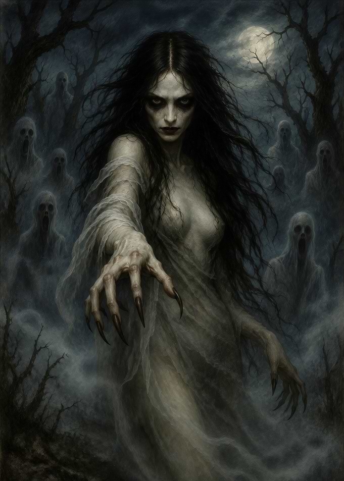 Ethereal Banshee in Haunted Forest