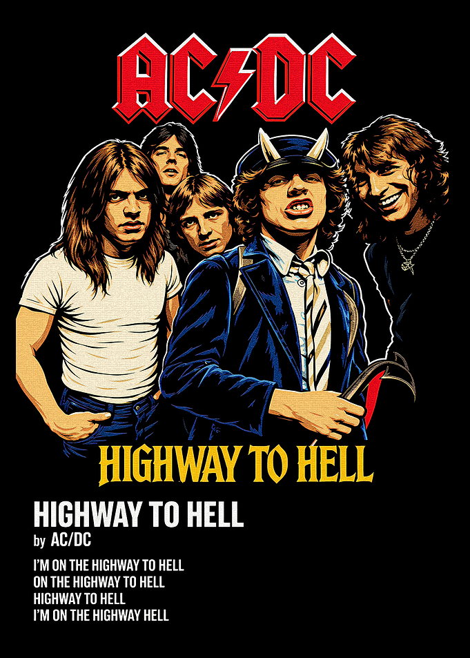 AC/DC Highway to Hell Band Poster