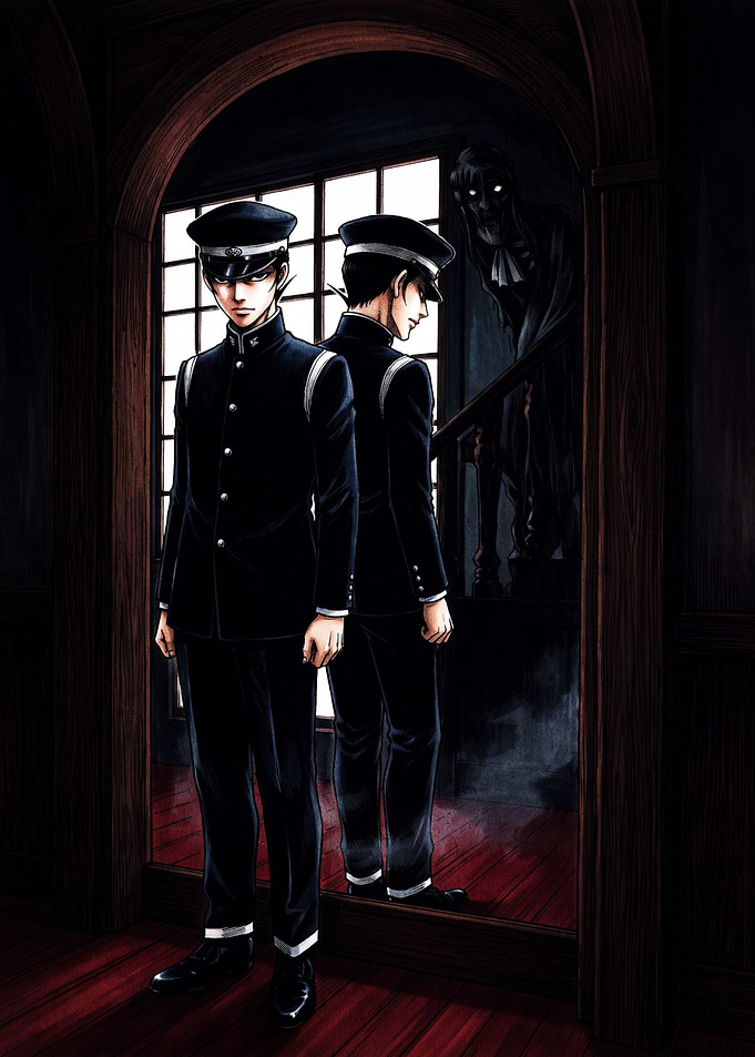 Student and Ghost in Mirror