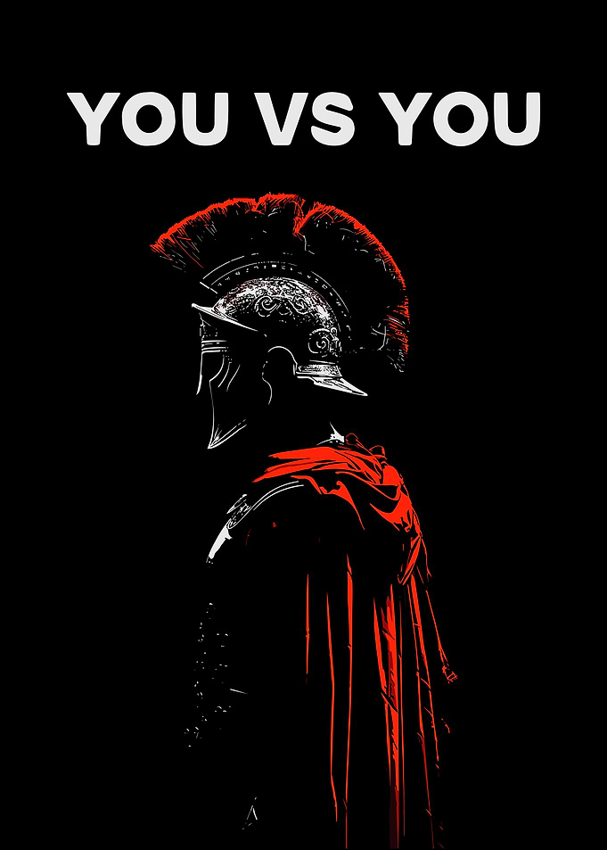 You vs You Spartan Warrior Poster
