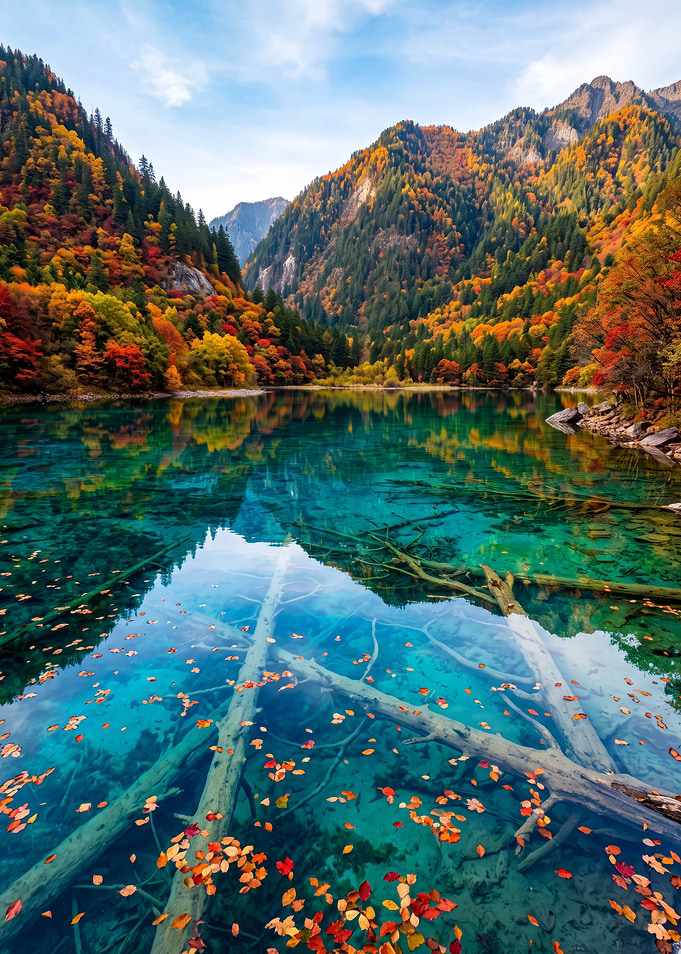 Autumn Colors at Jiuzhaigou Valley