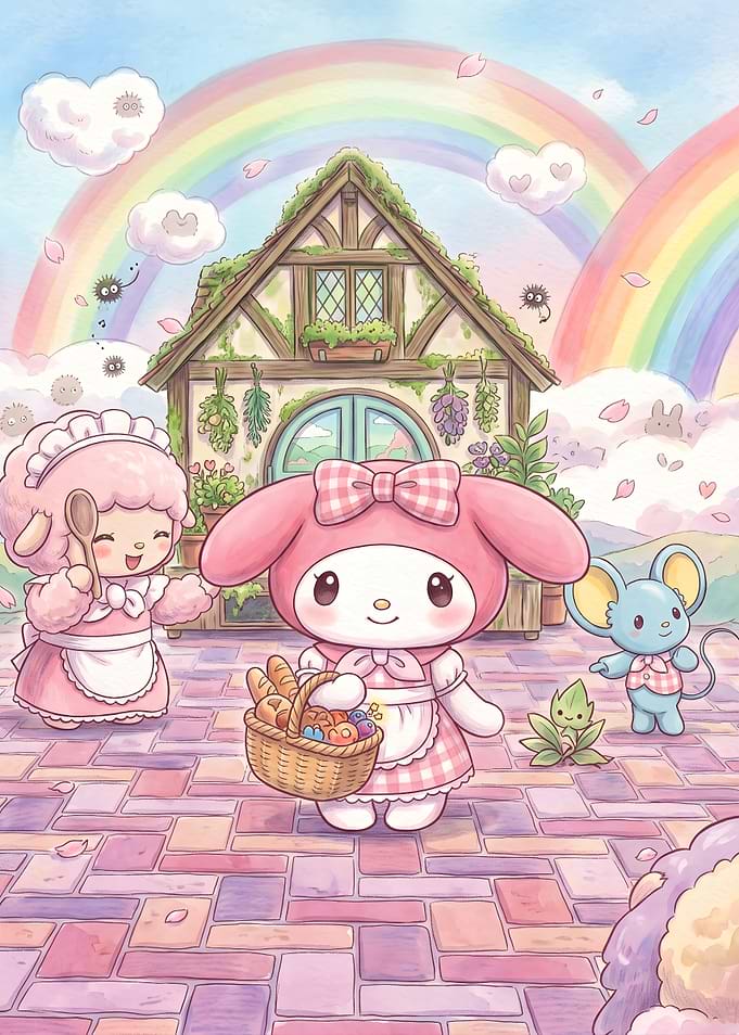 My Melody and Friends Picnic Scene