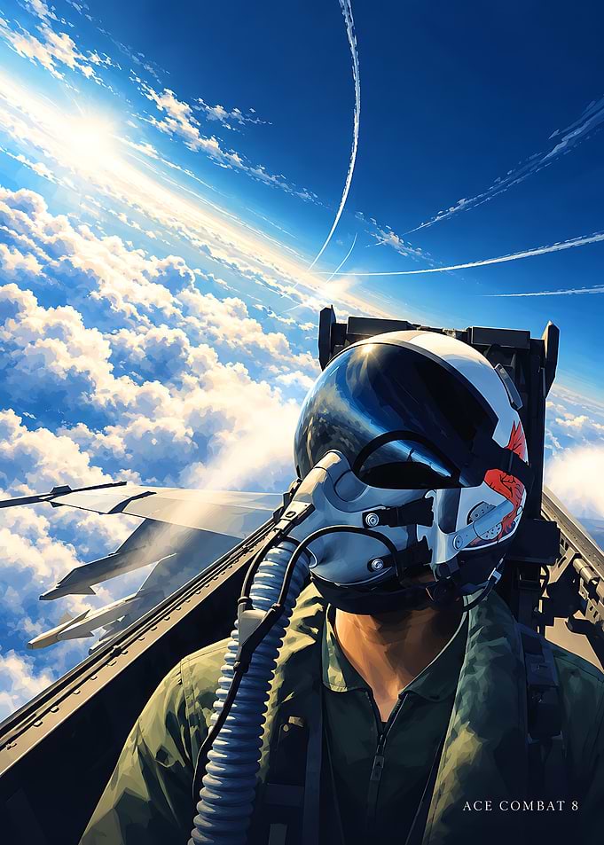 Ace Combat 8 Pilot Cockpit View