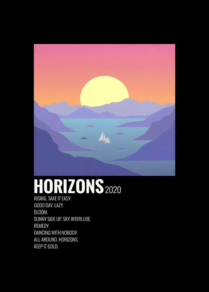 Horizons 2020 Minimalist Landscape Poster
