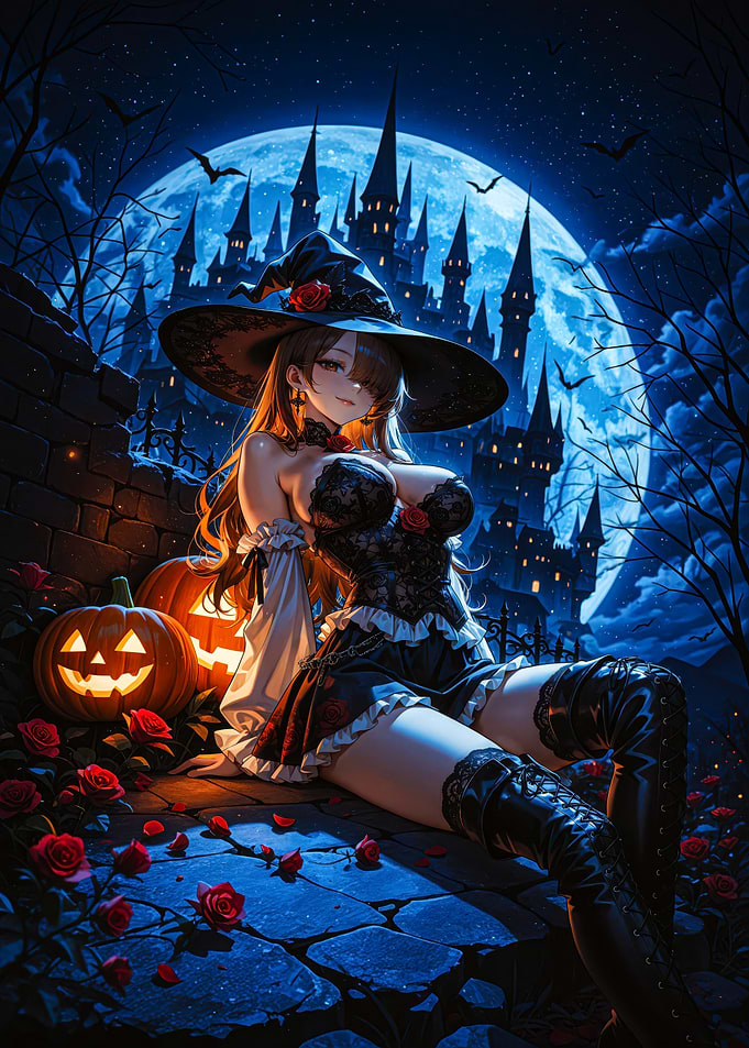 Anime Witch at Haunted Castle