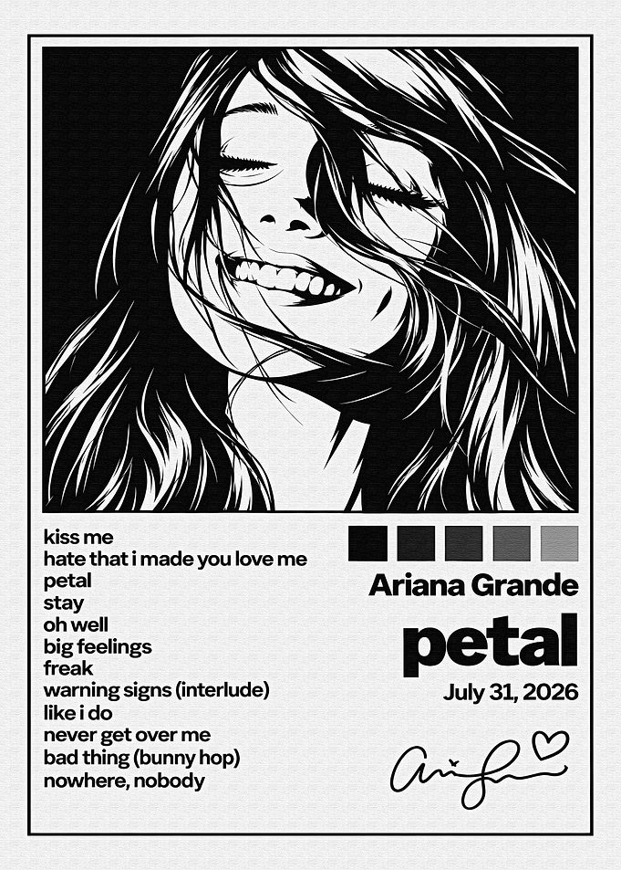 Ariana Grande Petal Album Poster