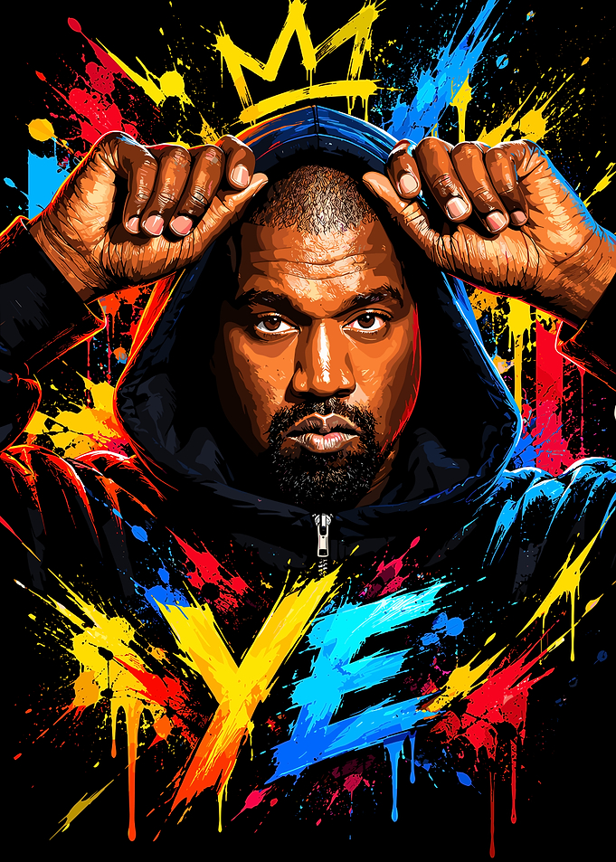 Kanye West Pop Art Portrait