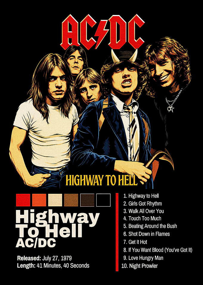 AC/DC Highway to Hell Album Poster