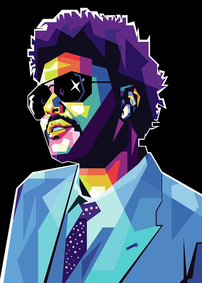 The Weeknd WPAP Pop Art Portrait