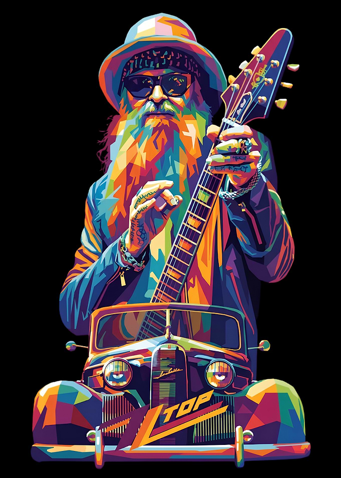 ZZ Top Pop Art Illustration