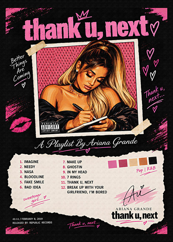 Ariana Grande thank u, next poster