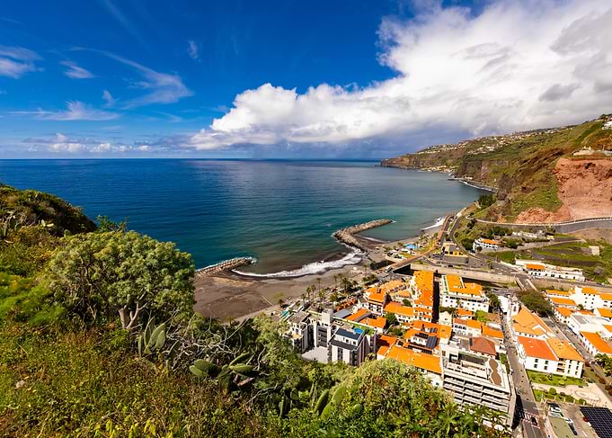Coastal Town View in Madeira