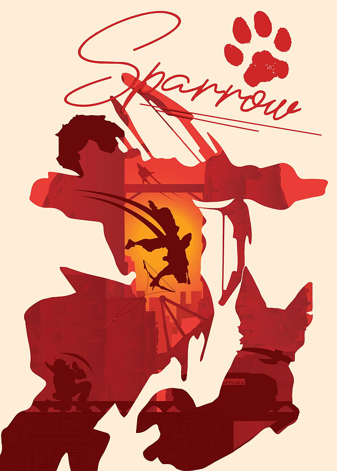 Apex Legends Sparrow Silhouette poster